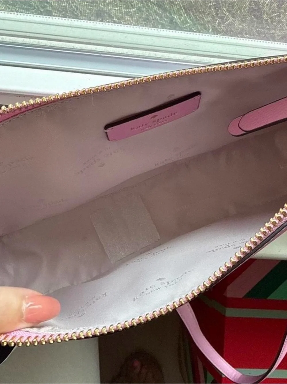 kate spade Pebbled Leather Pink Crossbody Bag with Gold Hardware